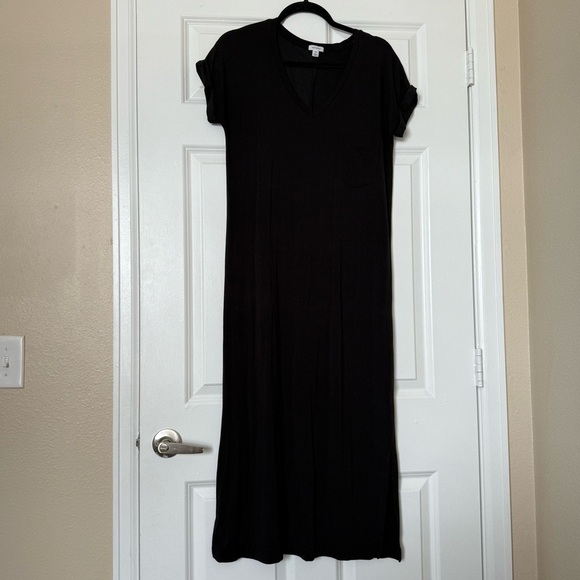 Cuyana V-neck Midi Pima Cotton Dress Size Small - Picture 2 of 14